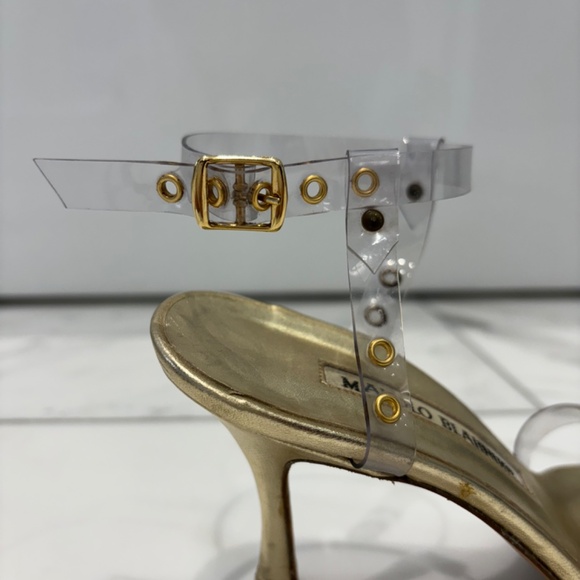 Manolo Blahnik Targisan Nappa Platine Size 35 / 5B - Picture 5 of 9